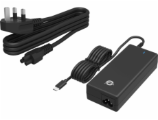 Conceptronická nabíječka CONCEPTRONIC Ladegerät 1Port 100W GaN,USB-C UK Stecker sw