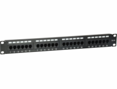 Equip  Patchpanel 24x RJ45 Cat5e 19 UTP 1HE černý