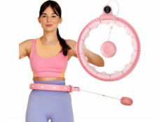 One Fitness Hula hoop se závažím + pult fh02 růžová