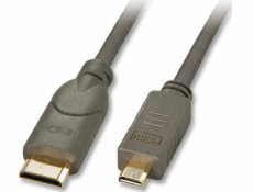 Lindy HDMI Micro - HDMI Mini kabel 1,5 m šedý (41342)