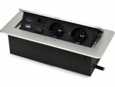 Spacetronik Desktop Socket Prodlužovací kabel Otevíratelný HDMI 2xUSB CAT6 Spacetronik SPS-D26S