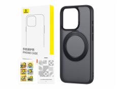 Phone Case with Stand Baseus SkyRing 360° for iP 15 +tempered-glass and cleaning kit (black)