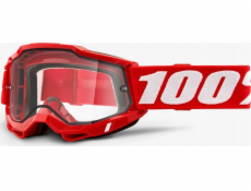 100% okuliare 100% ACCURI 2 ENDURO MOTO RED (dvojité číre sklo) (NOVINKA)