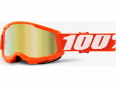 100% Okuliare 100% LOSS 2 JUNIOR ORANGE (Gold Mirror Anti-Fog, LT 28% +/- 5%) (NOVINKA)