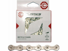 Clarks Clarks C9ar Bicycle Chain, 9-řada, 116 buněk, 1/2x11/128, klip, antikorrozivní, stříbro