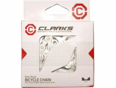 Clarks Clarks C410AR Bicycle Chain, 1-řadová jednorázová rychlost, 112 buněk, 1/2x1/8, klip, antikorrozivní, stříbro