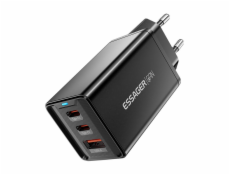 Wall charger, Essager, ECTAC-KSB01-Z, GaN, 2xUSB-C, USB-A, 67W (black)