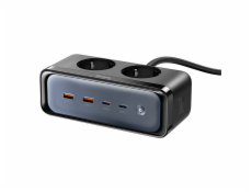 Power strip with 2 outlets 6in1, 2x USB-C, 2x USB-A Mcdodo CH-4610, EU (black)