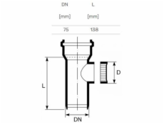 Vnitřní kanalizační vedení HTplus, O 75 mm