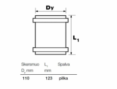 Vnitřní kanalizační opravná spojka Wavin, O 110 mm