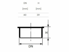 Vnitřní kanalizační roleta HTplus, O 40 mm
