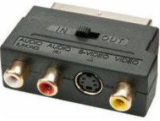 Lindy Scart AV adaptér - RCA (Cinch) x3 + S-Video černý (35628)