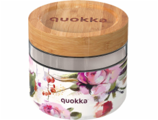 Quokka  Deli Food Jar - Skleněná nádoba na jídlo / oběd 820 ml (tmavé květy)