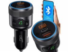 FM transmitter LTC PS LTC TRANSMITER BLUETOOTH V5.1 DC12-24V, Výstup: QC3.0 + PD 20W rychlé nabíjení