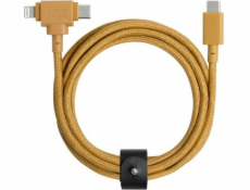 Native Union USB kabel Native Union Belt Cable Duo USB kabel 1,5 m USB C USB C/Lightning Yellow