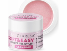 CLARESA Soft&Easy Builder gel na stavbu nehtů - Glam Pink 90g