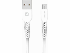 Data kabel SWISSTEN microUSB 1m, bílá