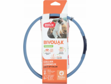 ZOLUX BIVOUAK LED Silikonový modrý - obojek pro psa - 30-60 cm