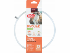 ZOLUX BIVOUAK LED Silikonový transparentní červený - obojek pro psa - 30-60 cm