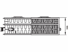 Radiátor Kermi Kermi V 33/750/800 s odpružením 1698W Steel Steel V33