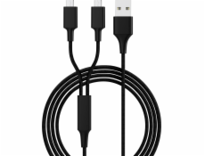 Smrter USB kabel USB-A - microUSB 1,2 m černý (SMRTER_HYDRA_DUO_M_BK)