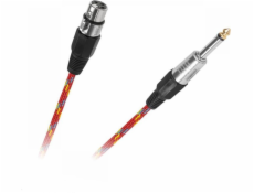 Jack kabel 6,3mm - XLR 5m červený (KPO2757-5)