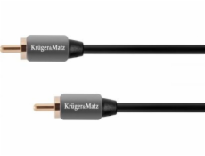 Kruger&Matz RCA (Cinch) - RCA (Cinch) kabel 1m šedý (KM0301)