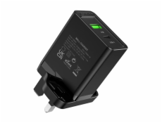 USB-A, USB-C Wall Charger Vention FBBB0-UK 18W/20W UK Black