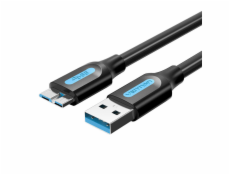 USB 3.0 A to Micro-B cable Vention COPBD 2A 0.5m Black PVC