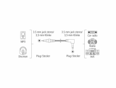 Hama 00205114 Flexi-Slim Spiral Cable, 3.5mm 90 Jack Plug - Plug Stereo 1.5m