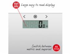 Salter 9113 SV3RAREU16 Compact Glass Analyser Bathroom Scales - Silver