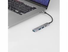 Tellur 4in1 USB-C 3.1 Hub Aluminum, Grey