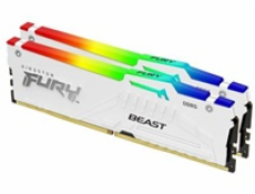 KINGSTON DIMM DDR5 32GB (Kit of 2) 6000MT/s CL36 FURY Beast RGB Bílá EXPO