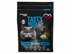 BIOFEED Tasty Cats Life Sterilized Salmon - suché krmivo pro kočky - 600g