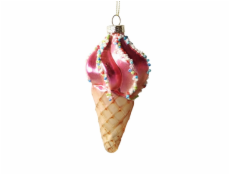 Ozdoby  na vánoční stromeček Christmas Touch Ice cream, pink, 14 cm