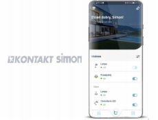 Kontakt-Simon Simon 54 GO Tlačítkový ovladač - 30 akcí pro ovládání dalších ovladačů, ovládaný chytrým telefonem WiFi 230V (modul) matná černá DEK