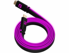 TRITON kabel s plovoucí rukojetí FG-HDMILED-300-PINK Kabel HDMI 3 m HDMI Typ A (standardní) Černá