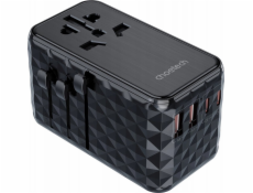 Choetech PD6028 EU / US / AUS / UK cestovní adaptér 2x USB-C 2x USB-A 100W - černý