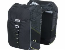 Bazalka BASIL MILES DOUBLE PANNIER BAG 32L MIK System (připraveno k použití), 100% voděodolná černá limetka (NOVINKA 2024)