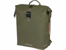 Bazalka BASIL SOHO BACKPACK NORDLICHT17L batoh/taška na kolo, uchycení Hook-On System, voděodolný polyester, osvětlení, mechově zelená