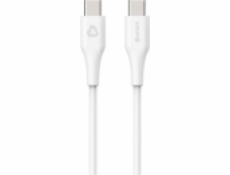 eSTUFF INFINITE Super Soft USB-C to USB-C Cable, 3m, 100% recyklovaný, bílá