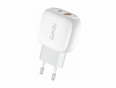 Foneng EU41 USB-C+USB-A 20W power charger + USB-C-USB-C cable (white)