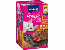 VITAKRAFT POESIE DELICE PLUS Kuřecí a hovězí - mokré krmivo pro kočky - 6x85g