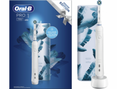 Zubní kartáček Oral-B Pro CrossAction White + Bílé pouzdro