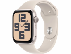 Chytré hodinky Apple Watch SE 2023 GPS 44mm Starlight Alu Sport S/M Béžová (MRE43QI/A)