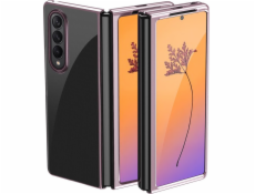 Hurtel Plating Case pro Samsung Galaxy Z Fold 4, kryt s kovovým rámečkem, růžový