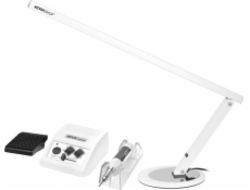 Bílá frézka Activeshop JD500 + bílá stolní lampa Slim 20W