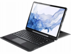 DUX DUCIS DK skládací pouzdro s bezdrátovou klávesnicí pro SAMSUNG Tab S8 Plus (X800/X806)/S7FE(T730/T736B)/S7 Plus (T970/T976B) černé