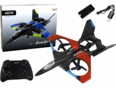 LeanToys Quadcopter RC Fighter Letadlo na dálkové ovládání červené