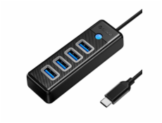 Orico HUB USB-C to 4x USB 3.0 5Gbps 0,15m Black